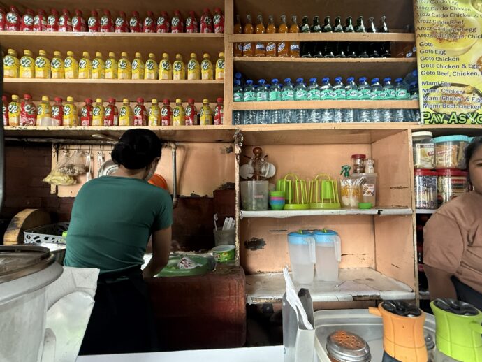フィリピン粥専門店の店内