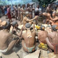 地元の儀式のジオラマ