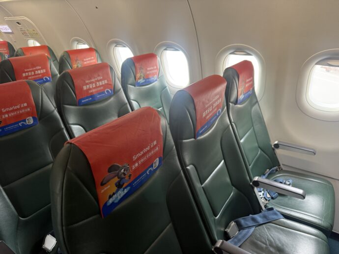 春秋航空の機内