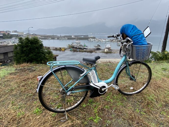自転車と海