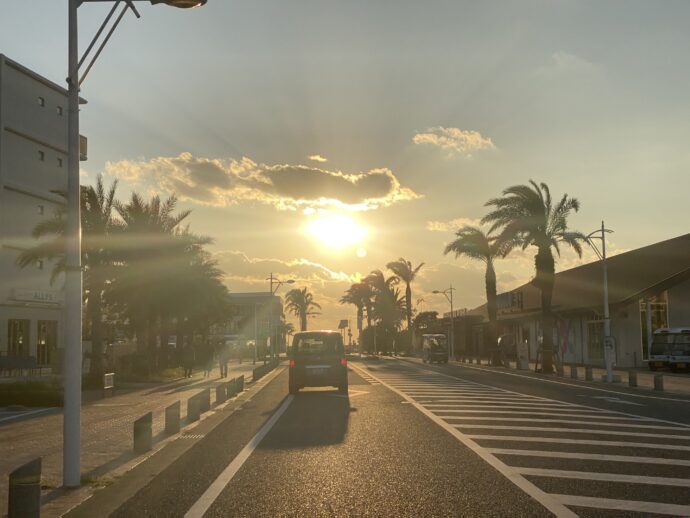 サンセットの道路