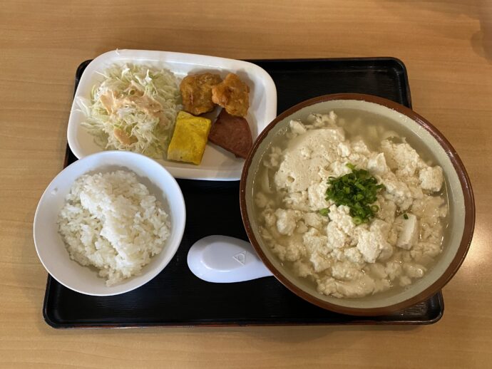 ゆし豆腐そば定食
