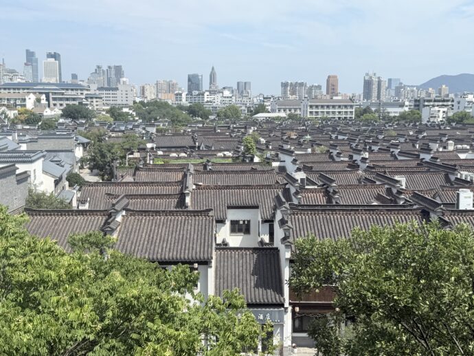 一面の屋根瓦