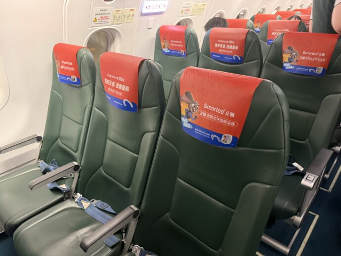 春秋航空の機内