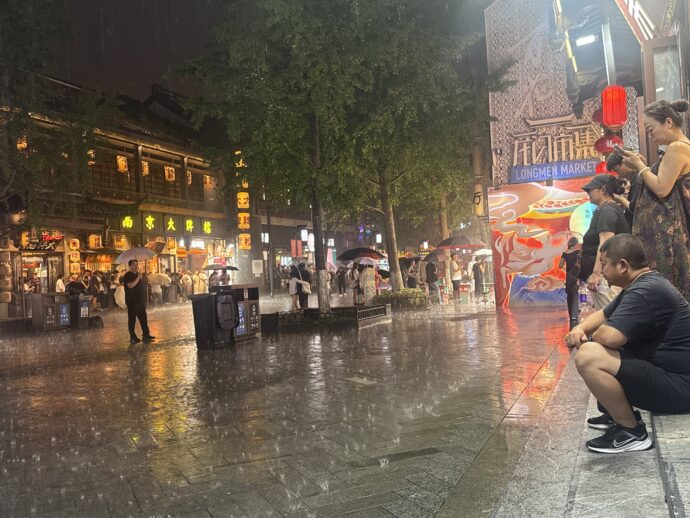 大雨の夫子庙