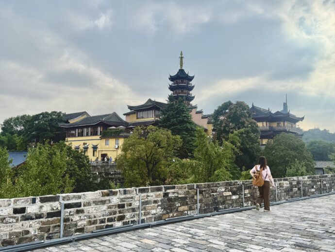 南京城壁から眺める鸡鸣寺