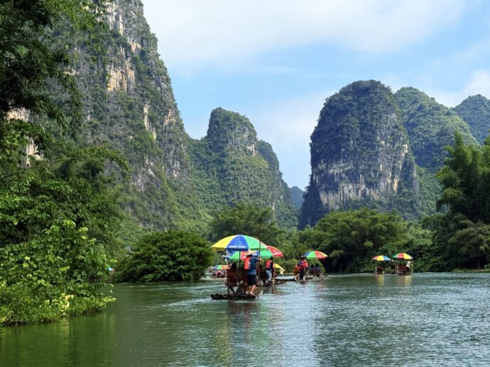 遇龙河竹筏