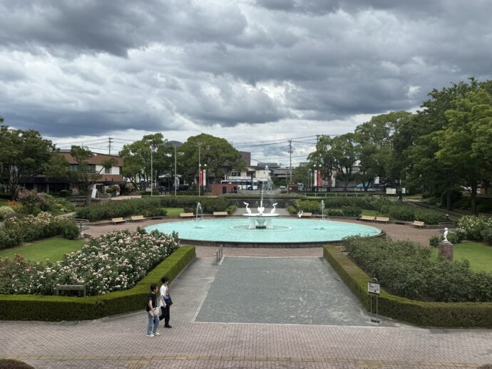 久留米市美術館の噴水