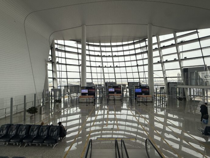 寧波空港待合ロビー