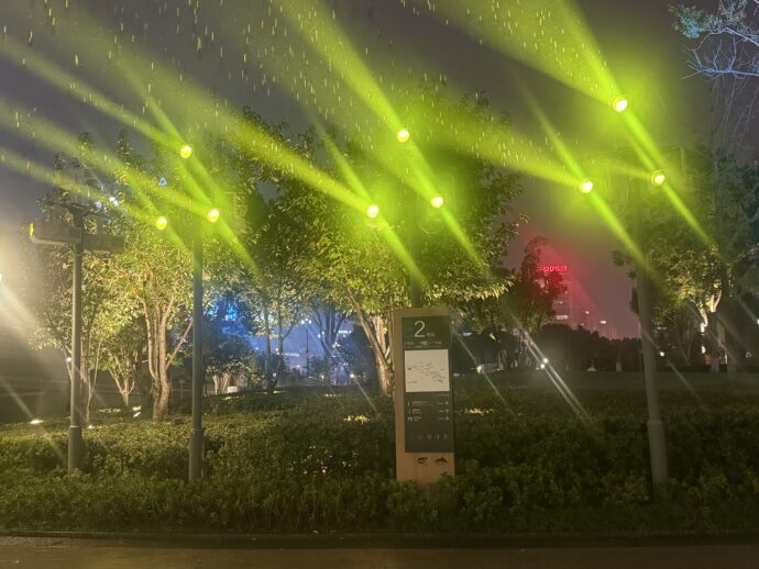 新江橋を照らす照明