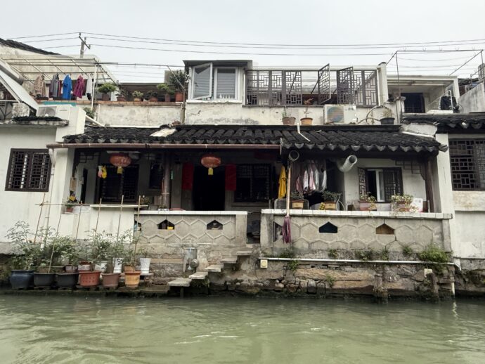 虎丘遊覧船からの眺め