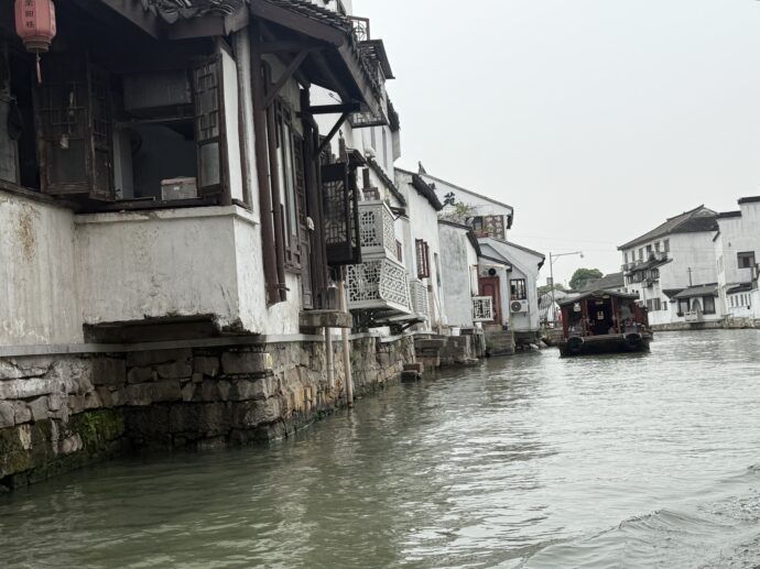 虎丘遊覧船からの眺め