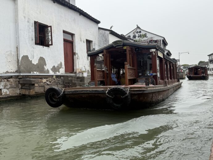 虎丘遊覧船からの眺め