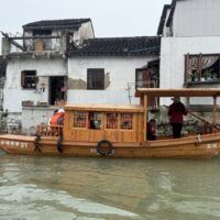 虎丘遊覧船からの眺め