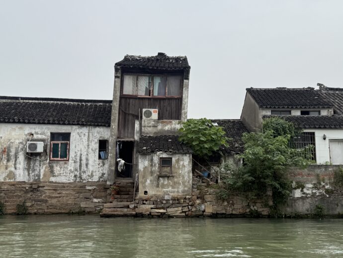 虎丘遊覧船からの眺め