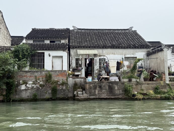 虎丘遊覧船からの眺め