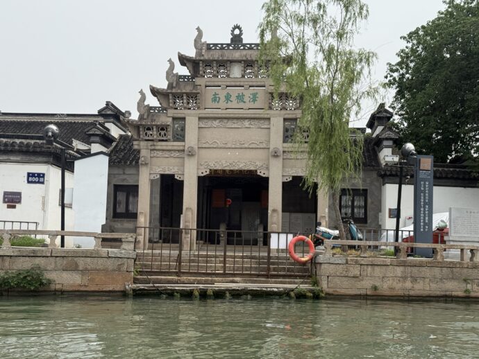 虎丘遊覧船からの眺め