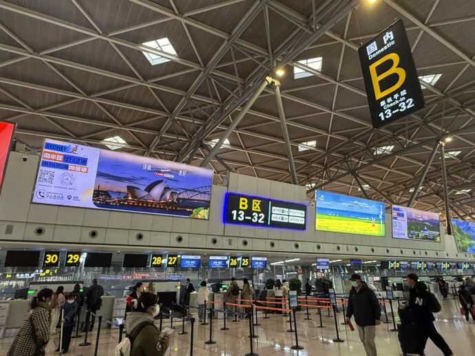 済南遥墻国際空港国内線エリア