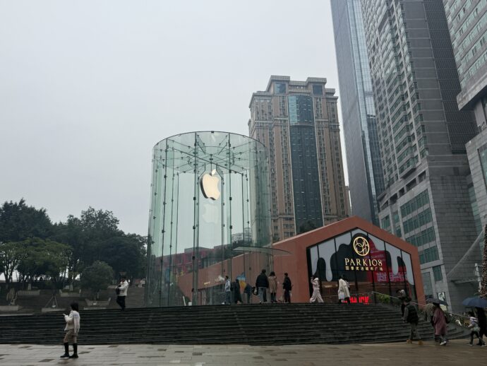 解放路のビル群