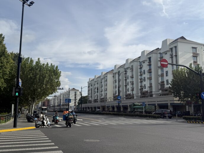 上海南駅への道