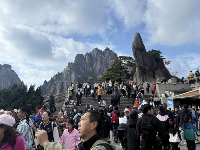 大混雑の玉屏楼