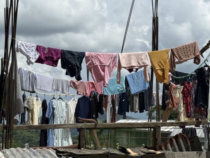 干された洗濯物