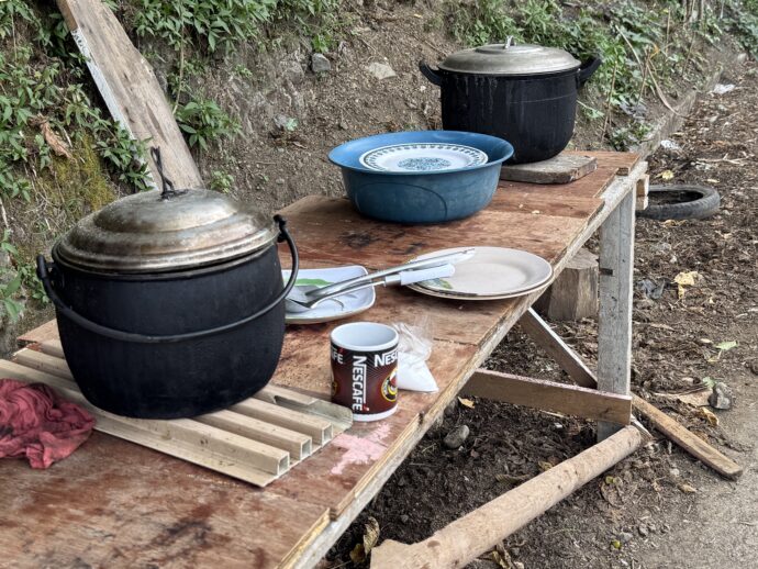 並べられた調理器具