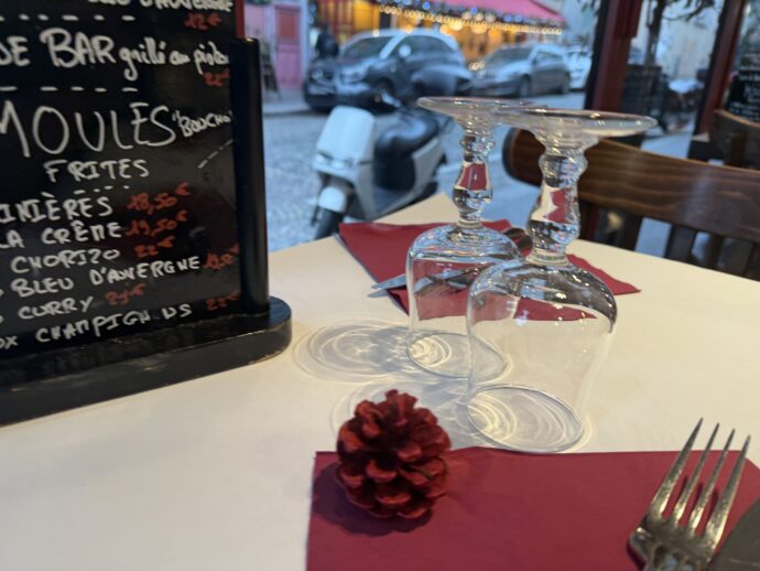 セットされたテーブル