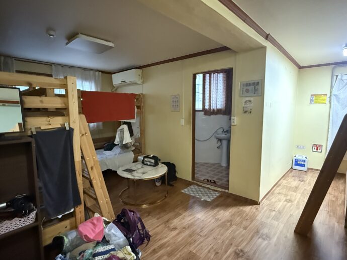 ホステルの部屋