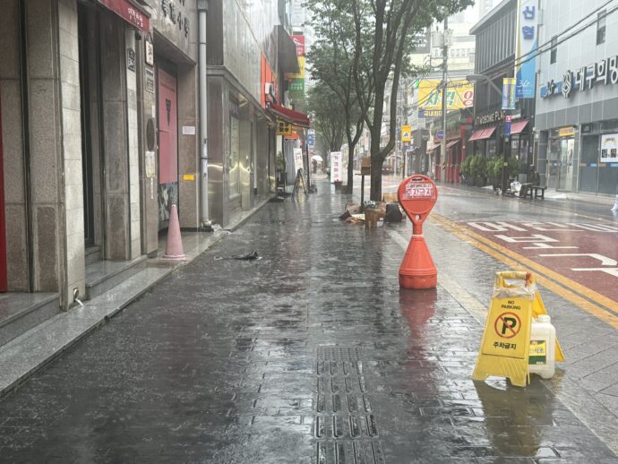 豪雨の大邱
