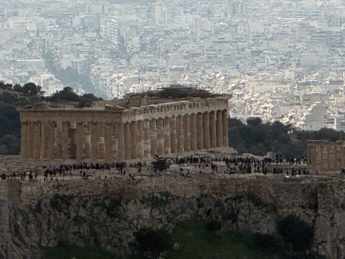リカヴィトスの丘から眺めたパルテノン神殿
