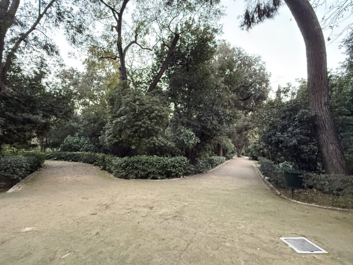 アテネ国立庭園の道
