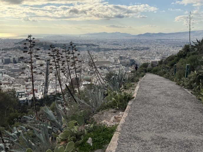 リカビトスの丘のくだり道