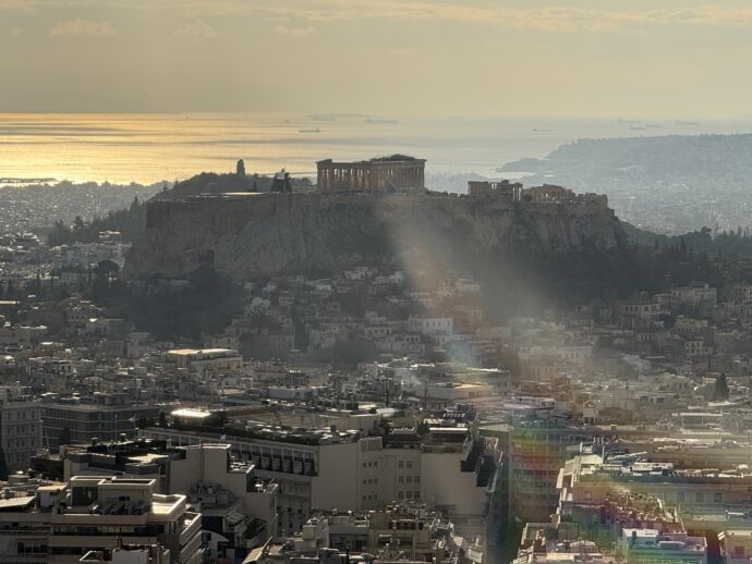 リカビトスの丘から見えるパルテノン神殿
