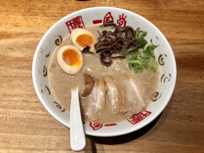 一風堂のラーメン