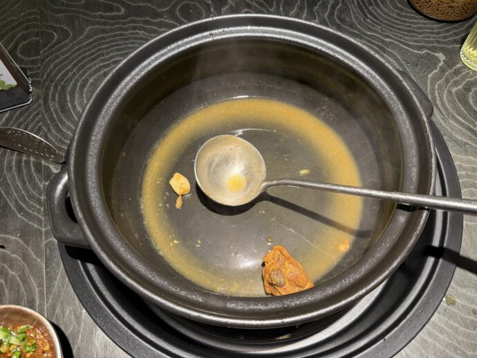 完食したきのこ鍋