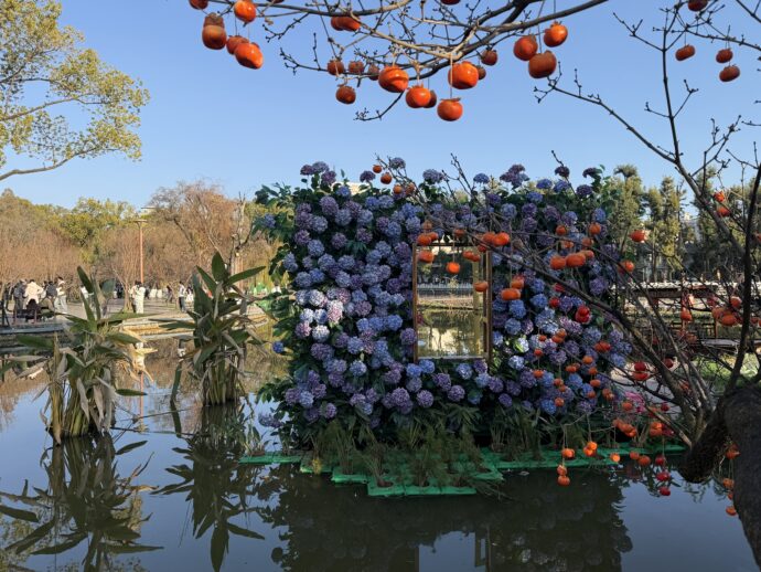 湖の上のフォトスポット