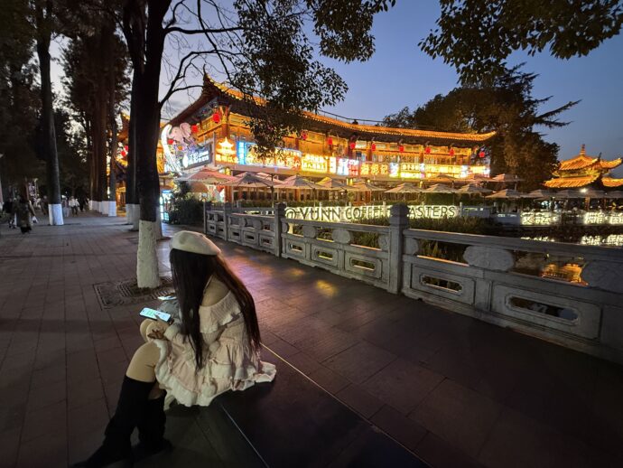 夕暮れの翠湖公園