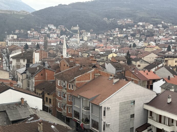 プリズレン時計塔からの眺望