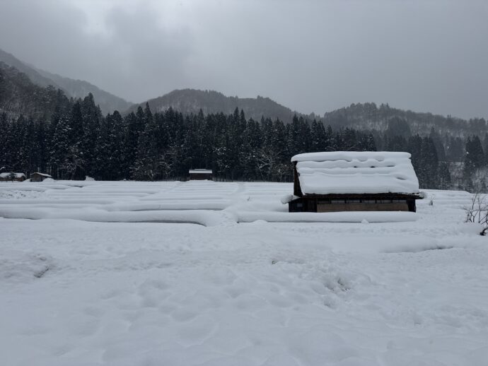白川郷の雪景色