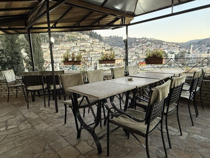 ホテルのテラスからの眺め