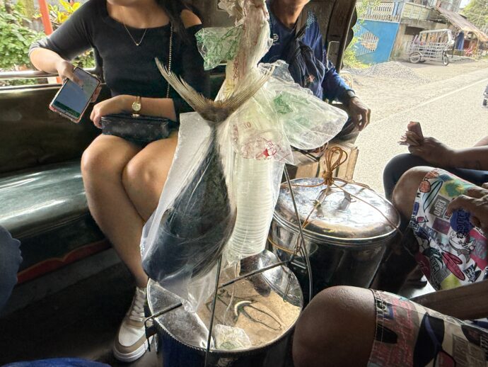 魚を連れてきた男性