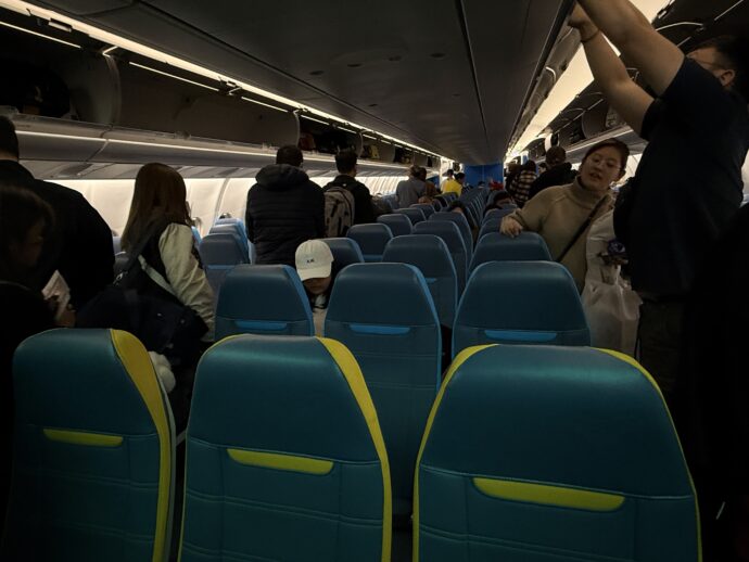 セブ・パシフィック航空の機内