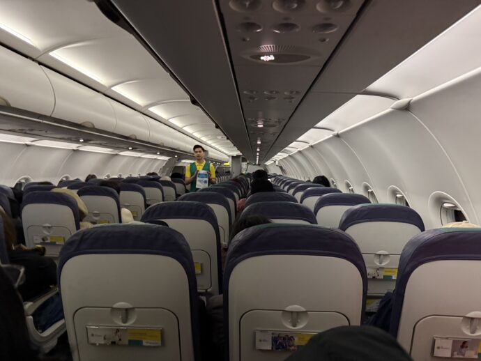 セブ・パシフィック航空の機内