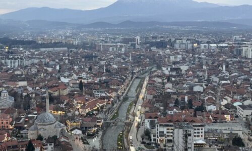 プリズレン城塞からの眺望