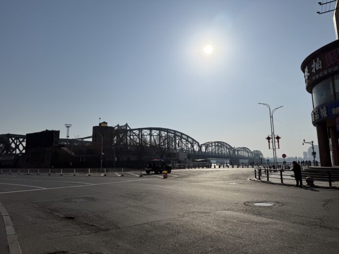 鴨緑江大橋の交差点