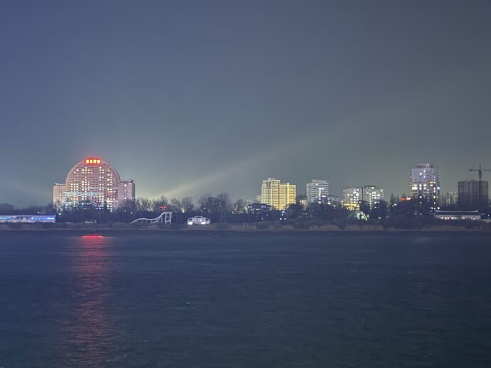 北朝鮮の夜景