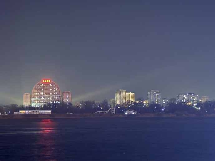 北朝鮮の夜景
