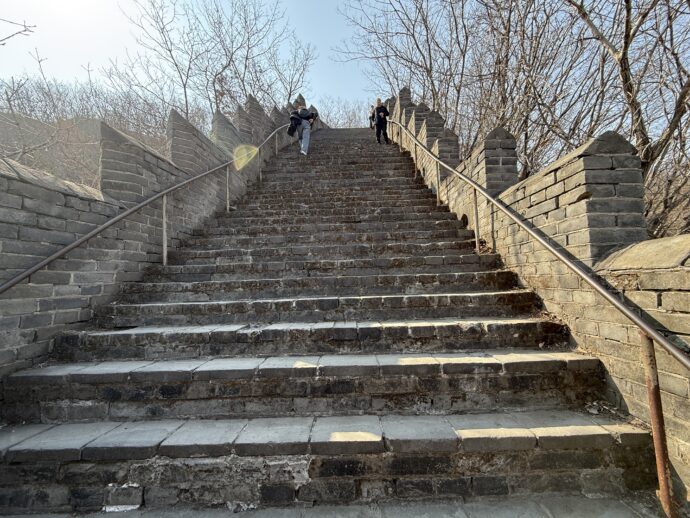虎山長城の階段