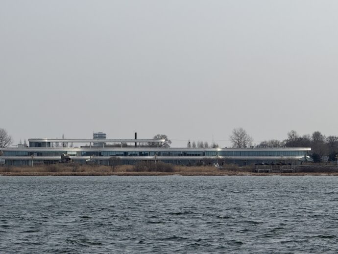 対岸に見える北朝鮮